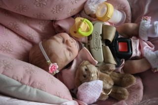 Reborn Baby Doll Preemie Girl Custom Handmade Layette Ultra Realism