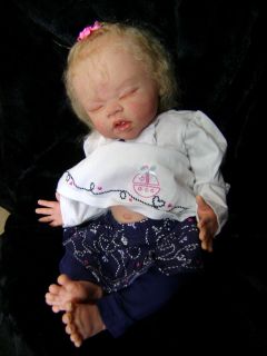 Beautiful Long Hair Reborn Baby Girl Doll Kassi Sculpt by Linda Murray