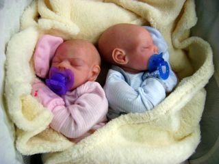 Newborn Twins Reborn Baby Art Doll Elias Caroline by Tina Kewy 119 1000