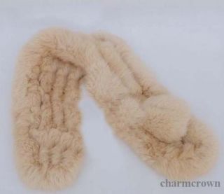 New Women Lady Rabbit Fur Collar Neck Warmer Wrap Soft Warm Scarf Shawl 7 Colors