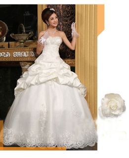 Women‘s White Ivory Strapless Bandage Bride Dress Formal Wedding Dress Custom
