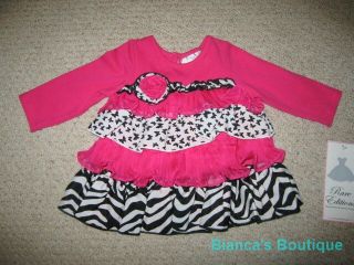 New "Zebra Butterfly" Rumba Pants Girls Clothes 2T Fall Winter Boutique Toddler