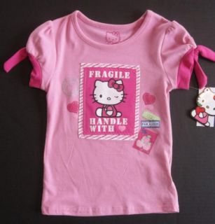 Girls Hello Kitty 5 6X Short Sleeve Shirt New with Tags