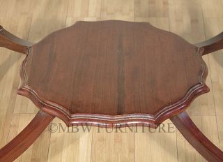 Antique English Walnut Edwardian Octagonal Centre Table w Shelf c1910 P39