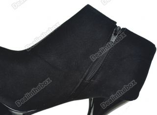 Vogue Lady Shoes Platform High Heels Pump Ankle Booties Black Leopard