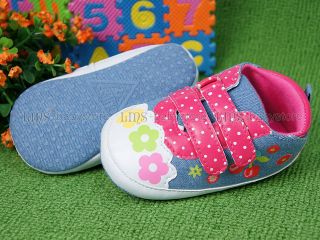 New Toddler Baby Girl Denim Blue Casual Shoes US Size 2 A950