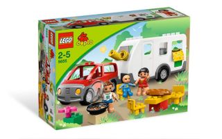 Lego Duplo 5655 Family camper Camp Trailer RV Van Duplo Mom Dad Baby Minifig New