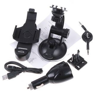 Dual USB Car Mount Holder Charger Kit for iPhone 4