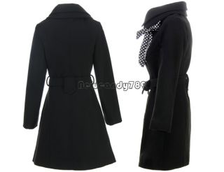 Women’s Slim Double Breasted Luxury Winter Wool Long Coat Jacket New Coat NC89