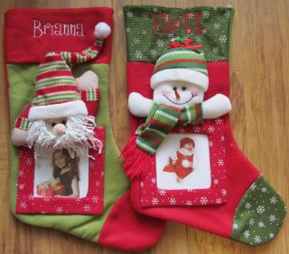 Personalized Monogram Custom Baby Childs Kids Christmas Photo Stocking Gift