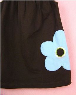 Cute Kids Girls Fashion Brown Flower Cotton Dress for Baby Girl 9 Months N4