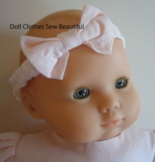 Doll Clothes Fits Bitty Baby Peach Dress Panty Headband