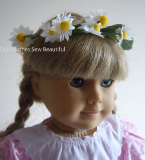 Apryl 18 Doll Clothes Fits American Girl Kirsten Apron Dress Daisy Wreath