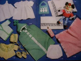 Vtg 1950s Rockabilly Baby Doll Infant Clothing Crochet Knitting Patterns Book