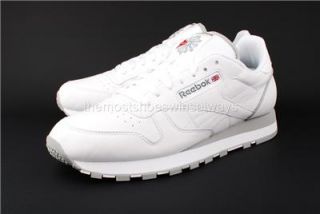 Reebok Mens Shoes Classic Leather 1 101 Wht Gry