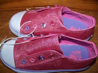 Children's Place Toddler Girl's Size 11 Pink Slip on Tennis Shoes Glitter New