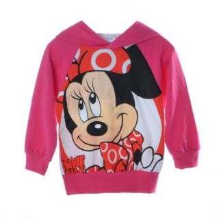 Toddler Kids Girls Minnie Mouse Long Sleeve Hoodies Top Shirt Sz 2 7T Sweater