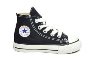 Converse Shoes Chuck Taylor Infant Baby 7J231 Black White Hi Top Canvas 7J231