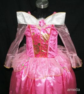 Girls Deluxe Sleeping Beauty Costume Princess Dress 4 6