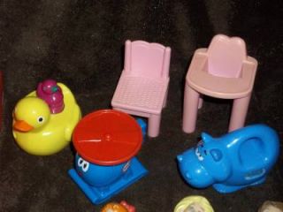 Vtg Little Tikes Father Mother Girl Table Chair Highchair and More 17 Peices All