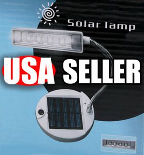 Solar USB Power 4 LED Solar Power Flexible Reading Light Desk Lamp PC White