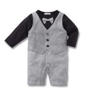 Boy Baby Formal Suit Set Romper Pants 0 18M Onepiece Jumpsuit Cotton Outfit New