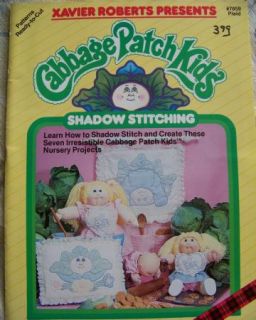 Vtg Cabbage Patch Kids Shadow Stitching Clothes Quilt Nursery Pattern Book Doll