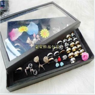 100 Slots Jewelry Ring Ear Pin Display Storage Tray Box Case Show Holder