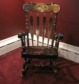 Rocking Chair Solid Maple Nichols Stone Boston Rocker Valued Over $800