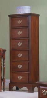 Classic Lingerie Chest w 6 Drawer in Cherry Finish ID 60367