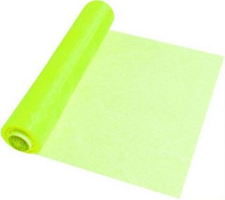 25M Lime Green Organza Fabric Material for Wedding Venue Decoration