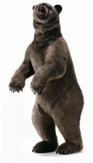 Life Size Standing Grizzly Bear Plush Stuffed Animal 4042