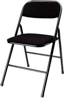 6 Cosco 14 850 CON6 Black Fabric Comfort Contoured Folding Chairs 250 lb Cap