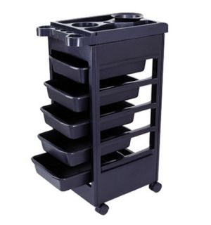 New Plastic Mobile Cart with Color Tray for Salon Spa or Barber