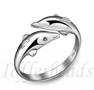 925 Sterling Silver Ring Finger Fashion Women Lady Ring Opening Adjustable Gift