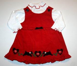 Good Lad Baby Girl's Christmas Corduroy Dress and Bodysuit Set 6 9 Months