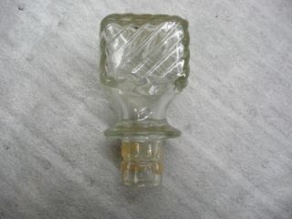 Vintage Old Mr Boston Glass Bottle Decanter Glass Stop Fine Liquor Heavy Crystal