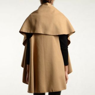 New Women Fashion Sleeveless Cape Cloak Coat Wool Blend Loose Poncho Cardigan