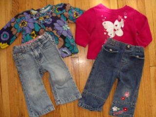 Huge Used Kids Toddler Girl 12 18 Months Fall Winter Clothes Outfits Jean Lot