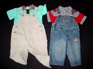 Used Baby Boy 12 18 Months Spring Summer Overall Jumper Denim Outfit Clothes Lot