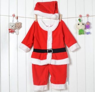 Hot Baby Boys Girls Christms Xmas Santas Party Suit Costume Dress Outfits Sets