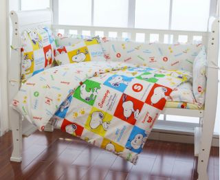 Baby Bedding Crib Cot Sets 9 Piece Snoopy Theme