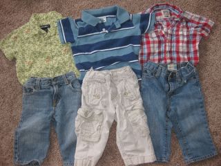 Huge Lot 12 Months Boys Clothes Spring Summer Gap Old Navy and More
