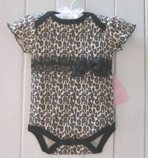 Baby Leopard Clothes Jumpsuit Romper Dot Princess Dress Hair Band Set Gift US