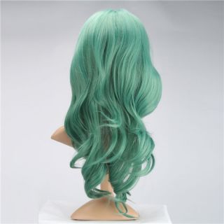 Fashion Anime Blue Green Long Curly Wig Cosplay Wig New