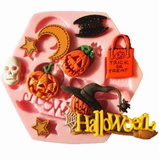 Halloween Christmas Birthday Party Silicone Fondant Cake Mould for Baking