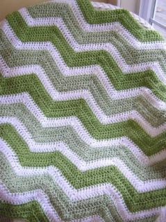 Crochet Handmade Baby Blanket Afghan Laprobe Wheelchair Vanna White Yarn Green