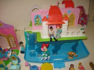 Polly Pocket Princess Castle Little Mermaid Playsets Dolls Clothes Xmas Toy Lot