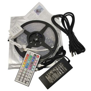 Waterproof 5M 16 4 ft RGB 5050 SMD LED Strip Light IR Remote Controller 44Key
