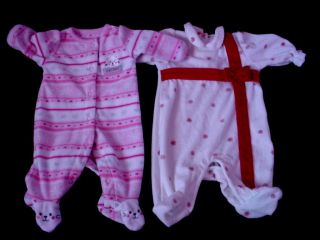 Used Baby Girl Sleepwear Sleepers Pajama All Newborn Fall Winter Clothes Lot